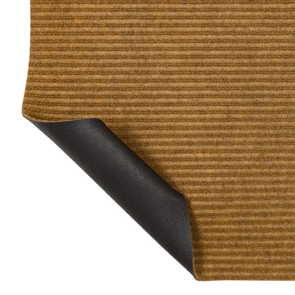 Striped Utility Mat Tan Indoor/Outdoor 24 in. x 72 in. Utility Door Mat by Mohawk Home 8 Striped Utility Mat Tan Indoor/Outdoor 24 in. x 72 in. Utility Door Mat by Mohawk Home - Image 6