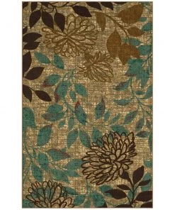 Bella Garden Tan 5 ft. x 8 ft. Indoor/Outdoor Area Rug by Mohawk Home