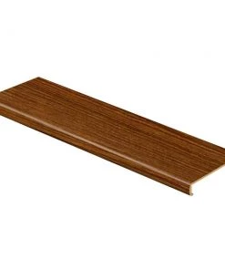 Teak 47 in. L x 12-1/8 in. W x 2-3/16 in. T Vinyl Overlay to Cover Stairs 1-1/8 in. to 1-3/4 in. Thick by Cap A Tread
