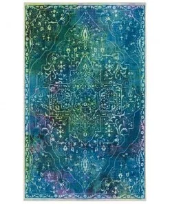 Rowland Teal 8 ft. x 10 ft. Abstract Area Rug by Mohawk Home