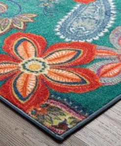 Whinston Teal 6 ft. x 9 ft. Paisley Area Rug by Mohawk Home -Mohawk Home Sales teal mohawk home area rugs 513023 31 1000