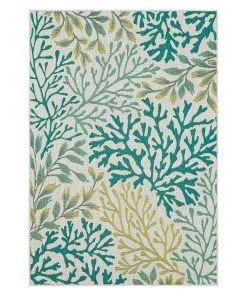 Lagoon Teal 10 ft. x 13 ft. Indoor/Outdoor Area Rug by Mohawk Home
