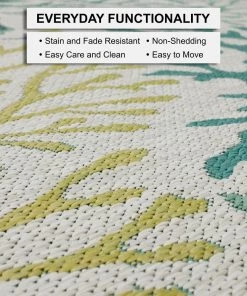 Lagoon Teal 10 ft. x 13 ft. Indoor/Outdoor Area Rug by Mohawk Home 21 Lagoon Teal 10 ft. x 13 ft. Indoor/Outdoor Area Rug by Mohawk Home -Mohawk Home Sales teal mohawk home outdoor rugs 791339 66 1000