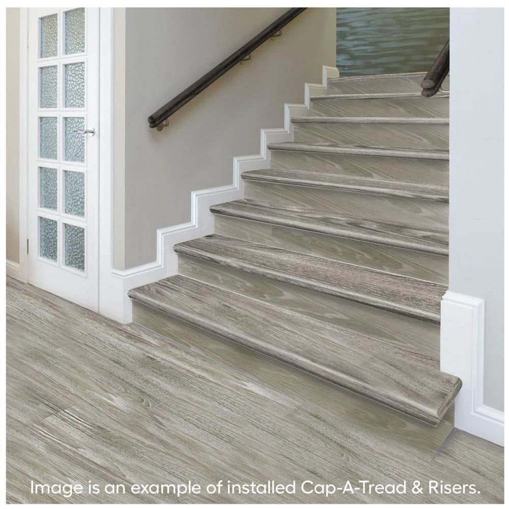Turin Gris Stair Tread and Reversible Riser Kit 47 in. L x 12-1/8 in. W x 2-3/16 in. T by Cap A Tread 6 Turin Gris Stair Tread and Reversible Riser Kit 47 in. L x 12-1/8 in. W x 2-3/16 in. T by Cap A Tread - Image 4