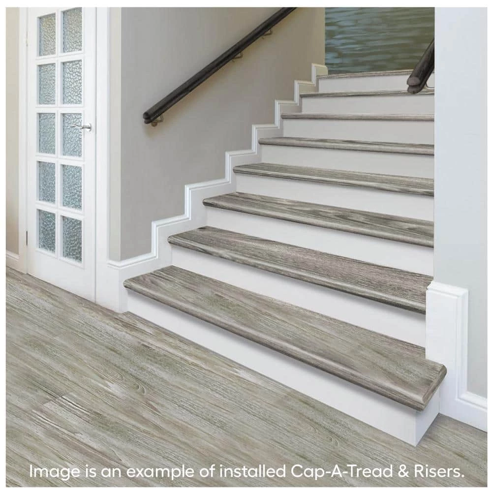 Turn Gris 1-11/16 in. T x 12-1/8 in. W x 47 in. L for Stairs 1 in. T Stair Tread and Reversible Riser Kit by Cap A Tread 4 Turn Gris 1-11/16 in. T x 12-1/8 in. W x 47 in. L for Stairs 1 in. T Stair Tread and Reversible Riser Kit by Cap A Tread - Image 2
