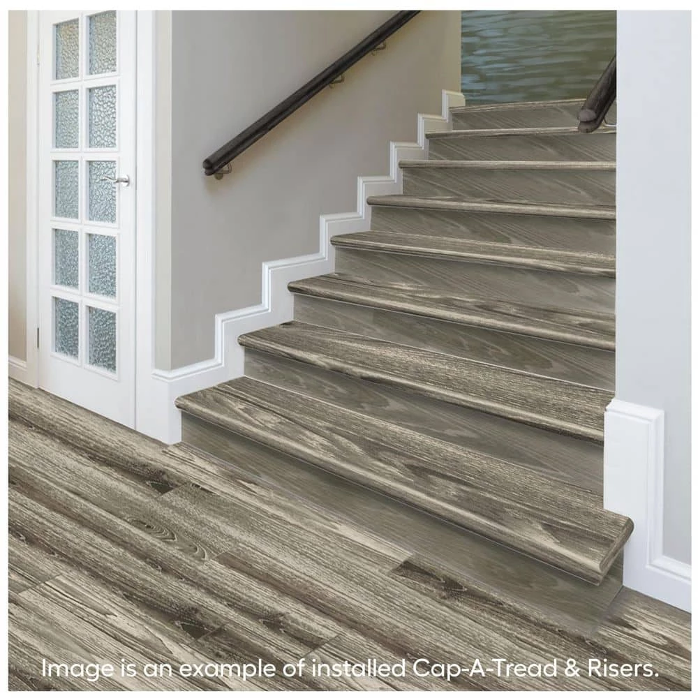 Vale View Oak Stair Tread & Reversible Riser Kit 47 in. L x 12-1/8 in. W x 1-11/16 in. T to Cover Stairs 1 in. by Cap A Tread 6 Vale View Oak Stair Tread & Reversible Riser Kit 47 in. L x 12-1/8 in. W x 1-11/16 in. T to Cover Stairs 1 in. by Cap A Tread - Image 4