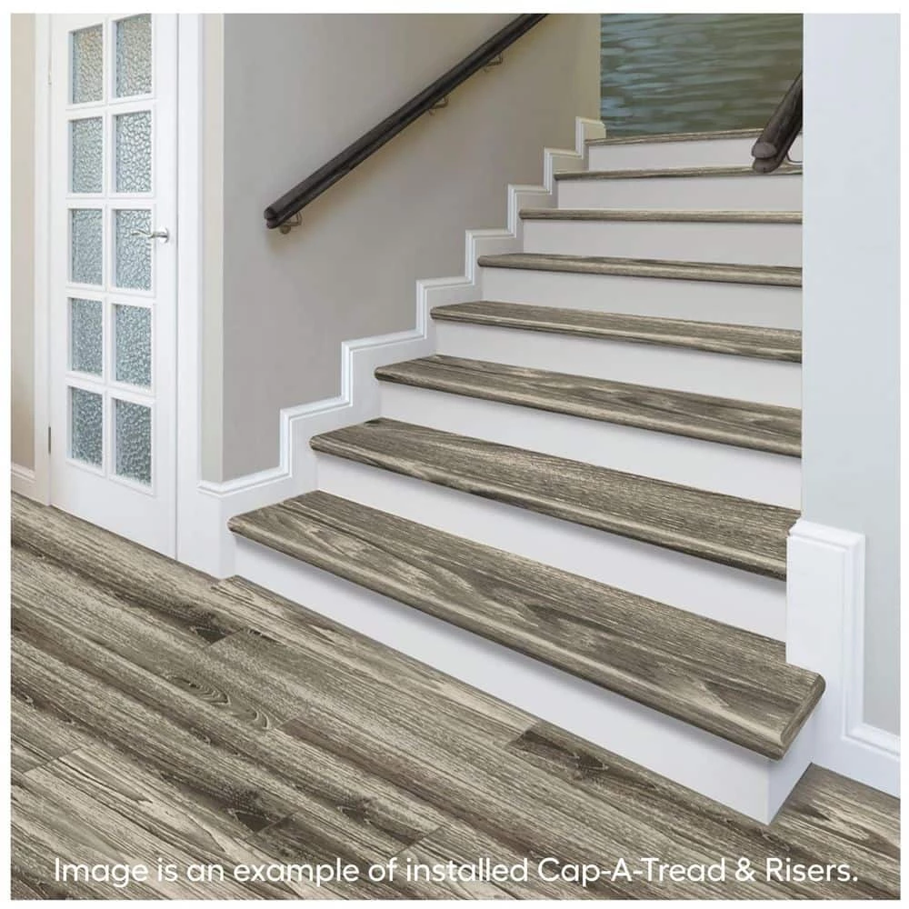Vale View Oak Stair Tread & Reversible Riser Kit 47 in. L x 12-1/8 in. W x 1-11/16 in. T to Cover Stairs 1 in. by Cap A Tread 5 Vale View Oak Stair Tread & Reversible Riser Kit 47 in. L x 12-1/8 in. W x 1-11/16 in. T to Cover Stairs 1 in. by Cap A Tread - Image 3