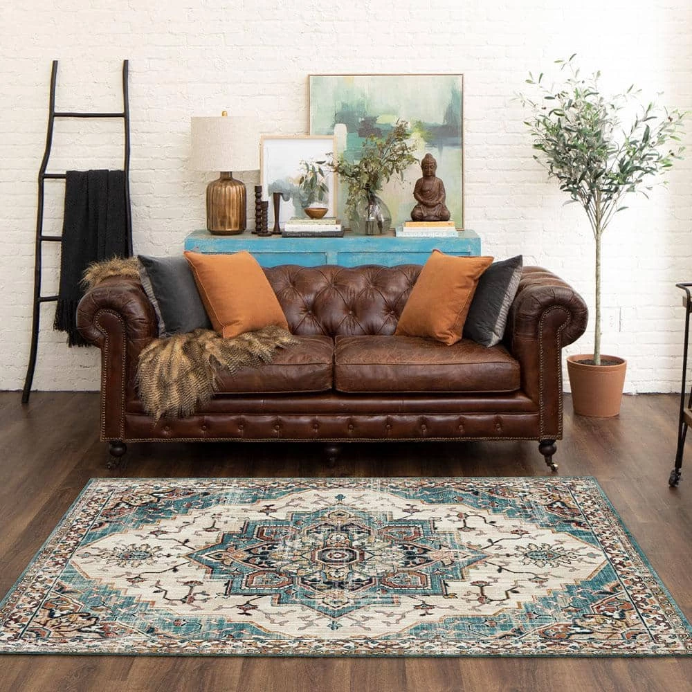 Stockdale Vaporous Gray 5 ft. x 7 ft. Area Rug by Mohawk Home 4 Stockdale Vaporous Gray 5 ft. x 7 ft. Area Rug by Mohawk Home - Image 2