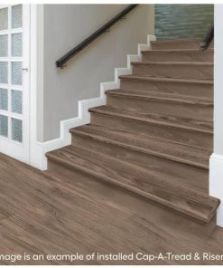 Vintage Pewter Oak Stair Tread and Reversible Riser Kit 47 in. L x 12-1/8 in. D x 1-11/16 in. H for Stairs 1 in. Thick by Cap A Tread -Mohawk Home Sales vintage pewter cap a tread laminate stair treads 01c071816 31 1000
