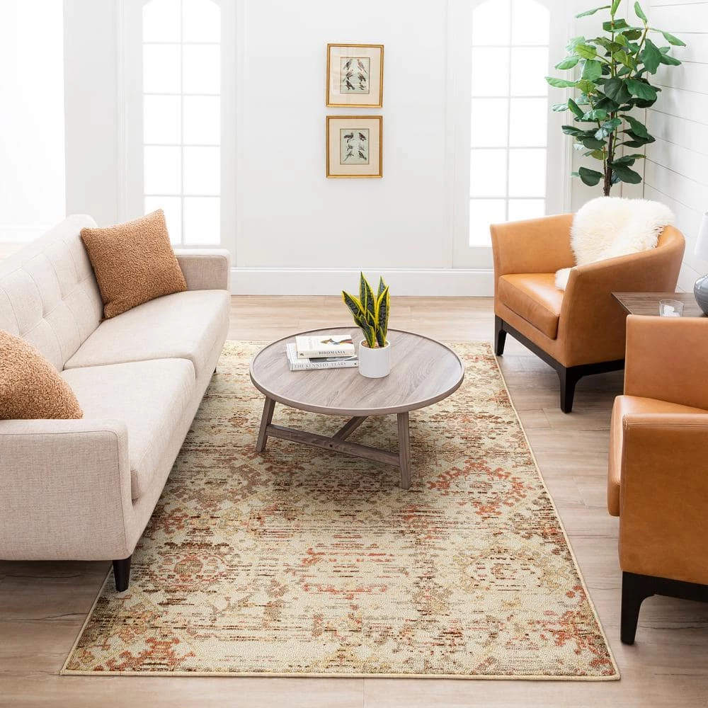 Atoyac Warm 7 ft. 6 in. x 10 ft. Area Rug by Mohawk Home 4 Atoyac Warm 7 ft. 6 in. x 10 ft. Area Rug by Mohawk Home - Image 2