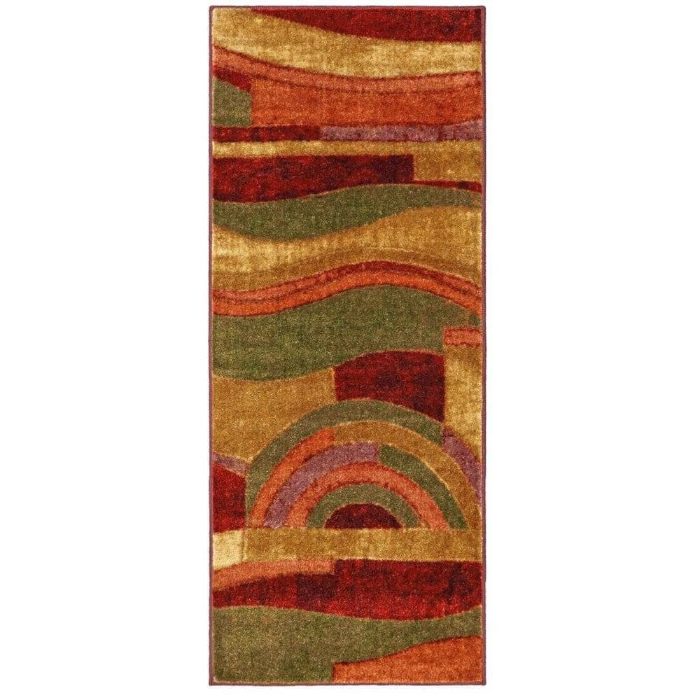 Piscasso Wine 2 ft. x 5 ft. Machine Washable Abstract Runner Rug by Mohawk Home 3 Piscasso Wine 2 ft. x 5 ft. Machine Washable Abstract Runner Rug by Mohawk Home