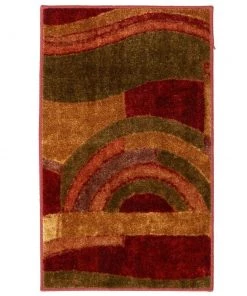 Piscasso Wine 3 ft. x 4 ft. Machine Washable Abstract Area Rug by Mohawk Home