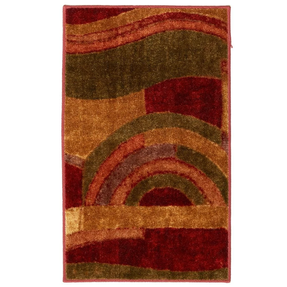Piscasso Wine 3 ft. x 4 ft. Machine Washable Abstract Area Rug by Mohawk Home 3 Piscasso Wine 3 ft. x 4 ft. Machine Washable Abstract Area Rug by Mohawk Home